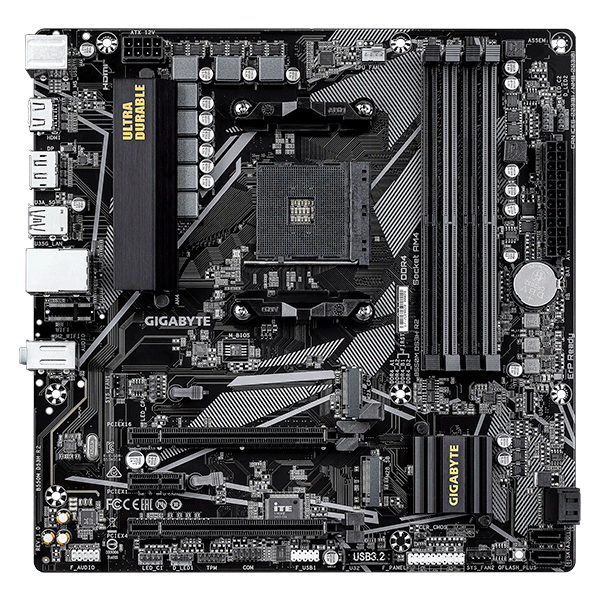 GIGABYTE-B550M-DS3H---Placa-Madre-AM4-Micro-ATX Placa-base-GIGABYTE-B550M-DS3H-AM4-PCIe-4-0-Ryzen
