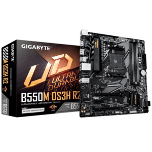 Motherboard-GIGABYTE-B550M-DS3H---Socket-AM4 Placa-base-GIGABYTE-B550M-DS3H-AM4-PCIe-4-0-Gaming